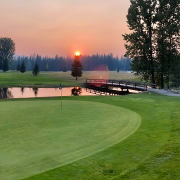 Priest Lake Golf Course at sunset
